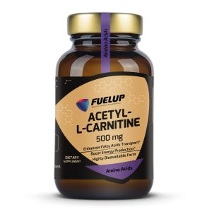 Fuel Up Acetyl L-Carnitine 500 mg 60 капсул, пакування спереду
