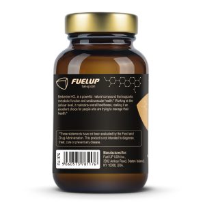 Таблиця складу Berberine HCl 500 mg Fuel Up на упаковці