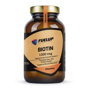 Fuel Up Biotin 1000 mcg 120 капсул, фронтальний вигляд упаковки