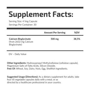 Вегетаріанські капсули Calcium Bisglycinate 125 mg 120 шт, вигляд банки.