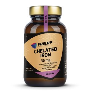 Fuel Up Chelated Iron 36 mg 90 капсул заліза, вигляд спереду