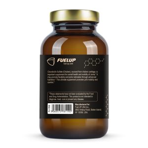 Склад хондроїтину (куряче джерело) Fuel Up 600 mg на етикетці