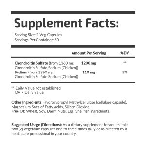Банка Chondroitin Sulfate Chicken 600 mg Fuel Up, вигляд під кутом.