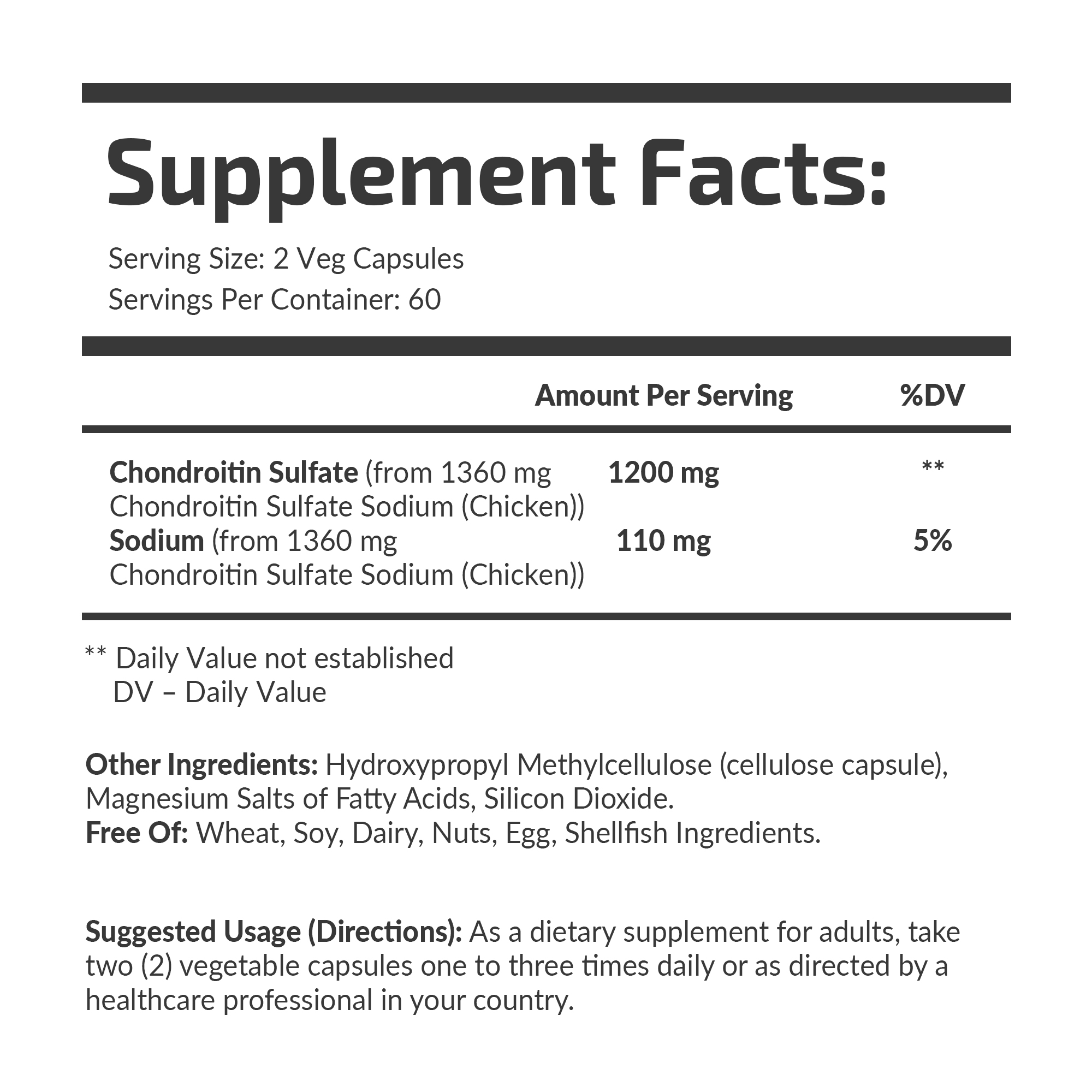 Банка Chondroitin Sulfate Chicken 600 mg Fuel Up, вигляд під кутом.