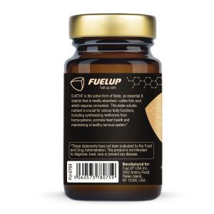 Склад активної фолієвої кислоти 800 mcg Fuel Up на етикетці