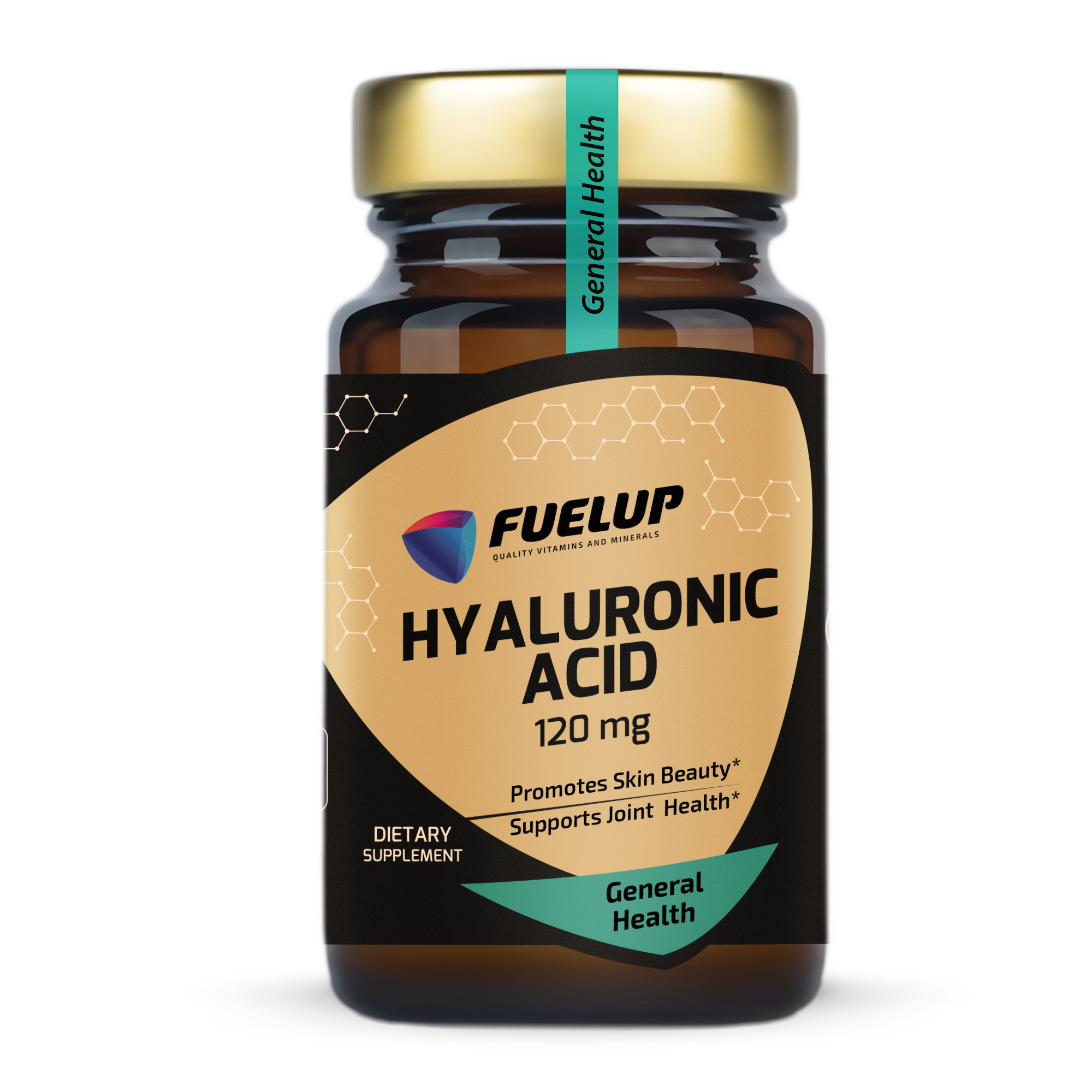 Fuel Up Hyaluronic Acid 120 mg 60 таблеток, фронтальний вигляд