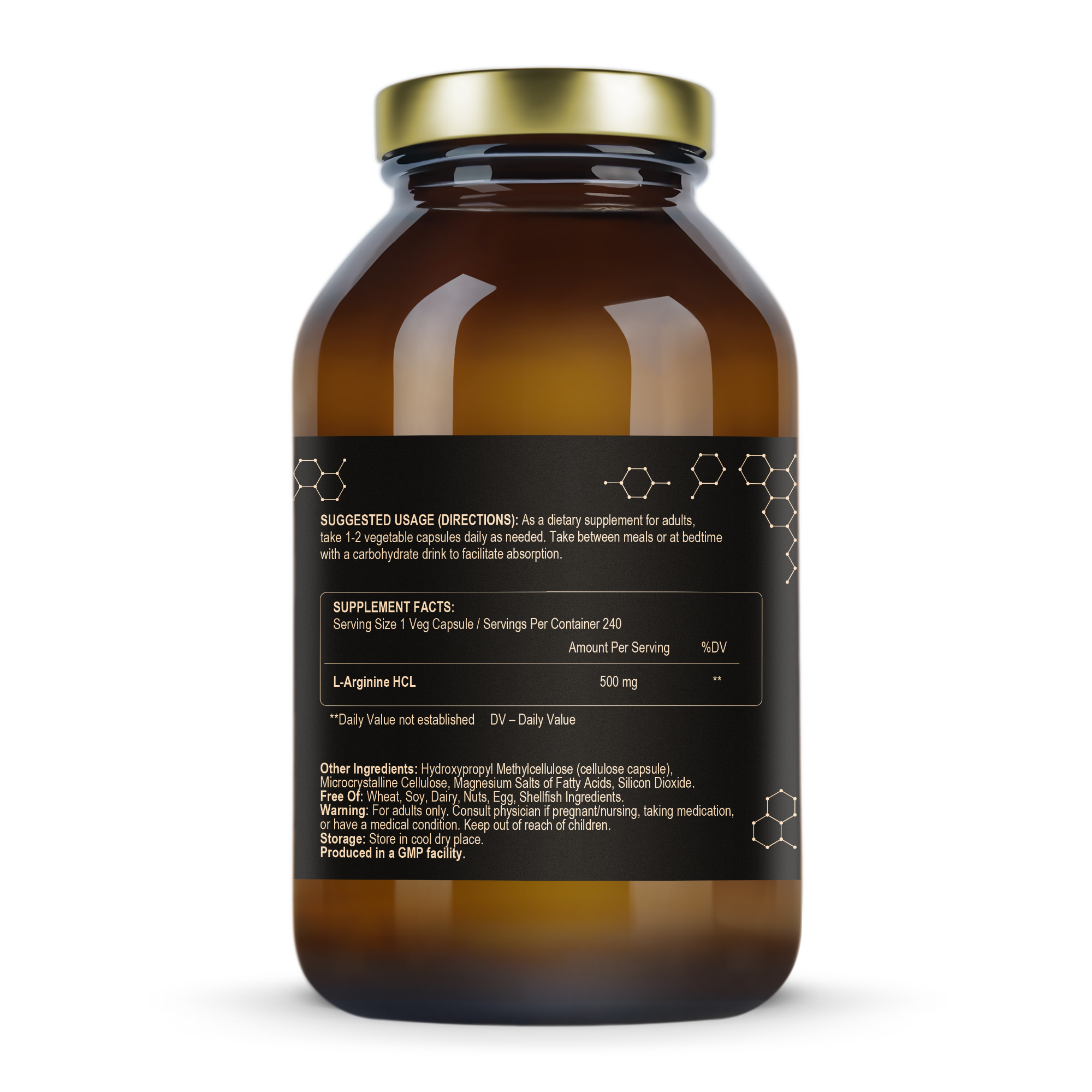 Спосіб застосування та дозування Fuel Up L-Arginine 500 mg 240 шт