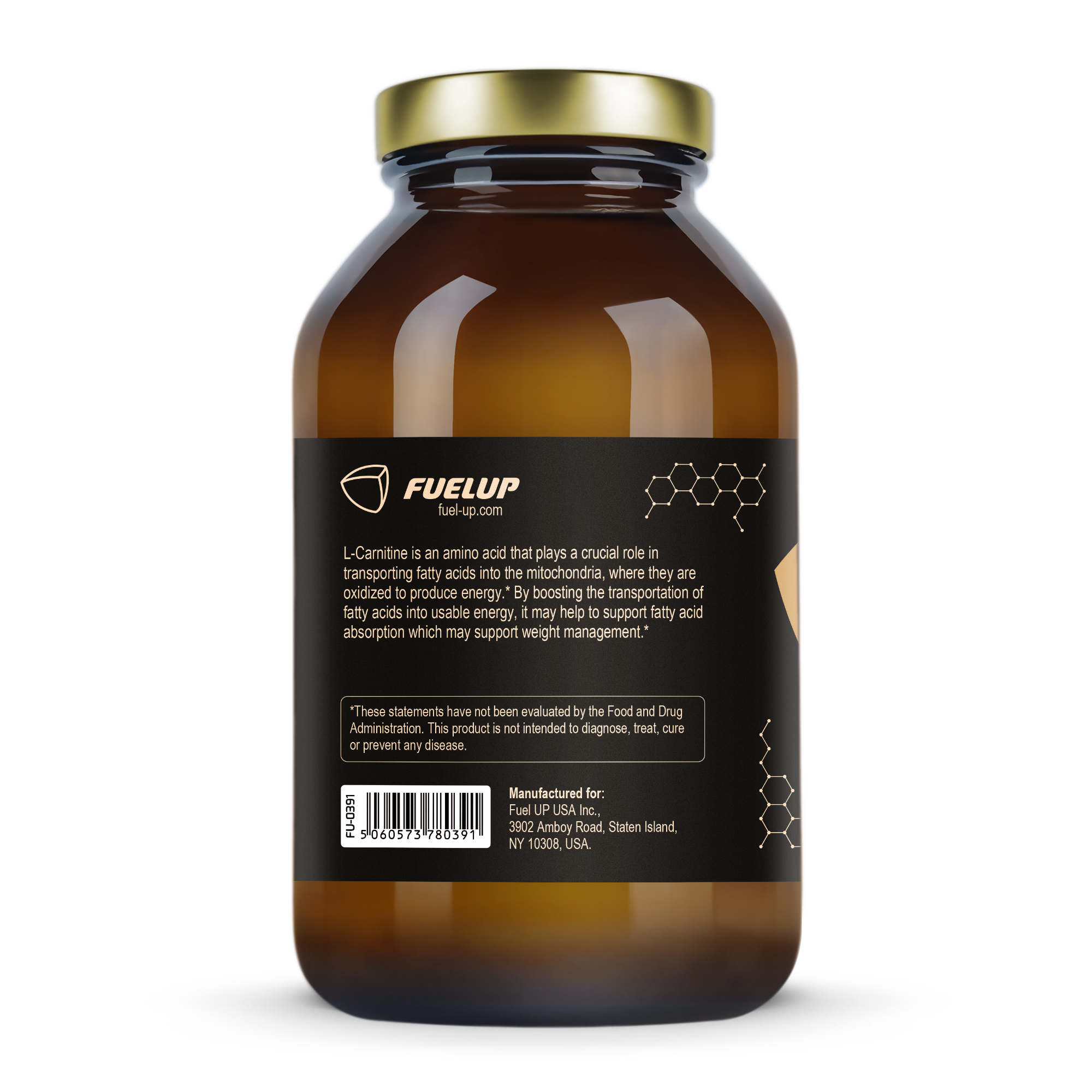 Детальний склад L-Carnitine 500 mg Fuel Up на етикетці