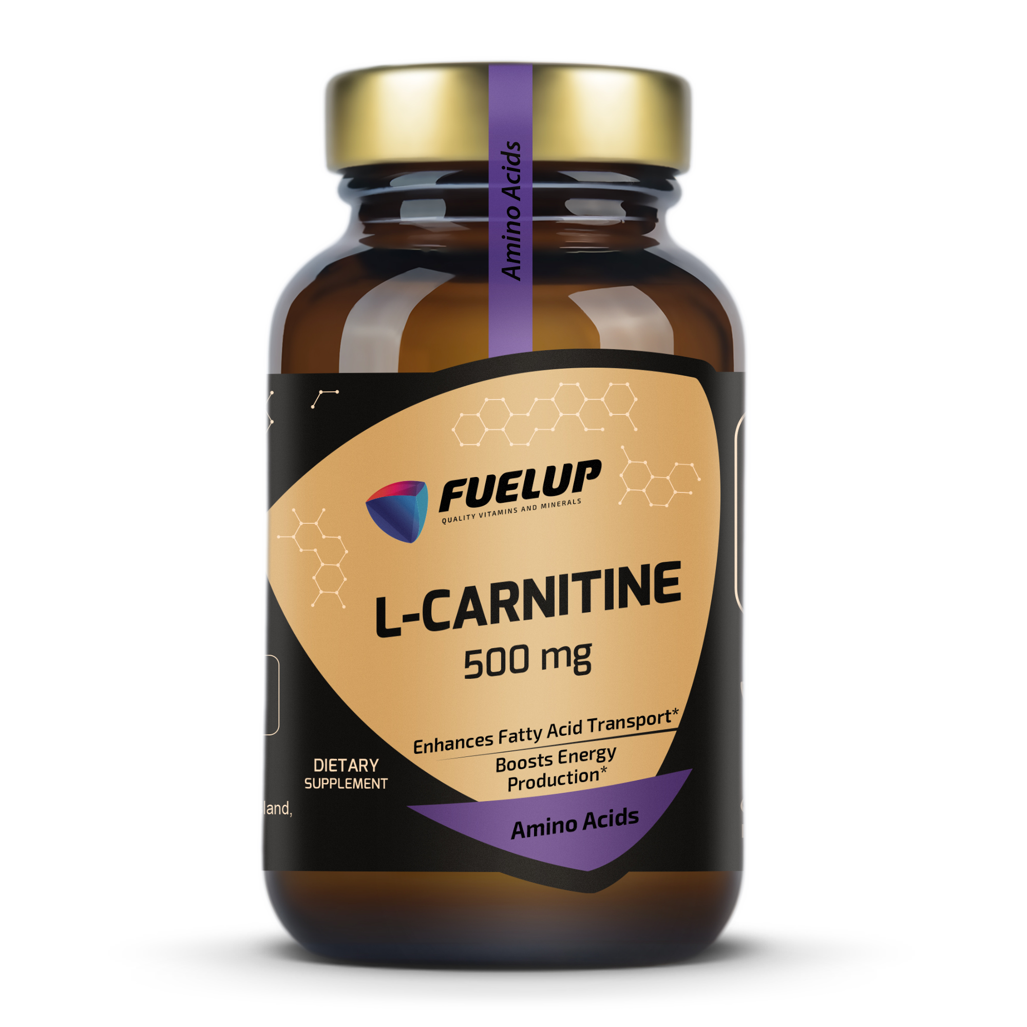 Fuel Up L-Carnitine 500 mg 60 капсул, основне фото спереду
