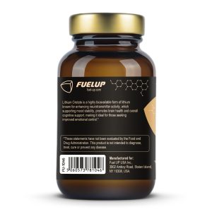 Склад Lithium Orotate 5 mg Fuel Up на етикетці 60 vegcaps