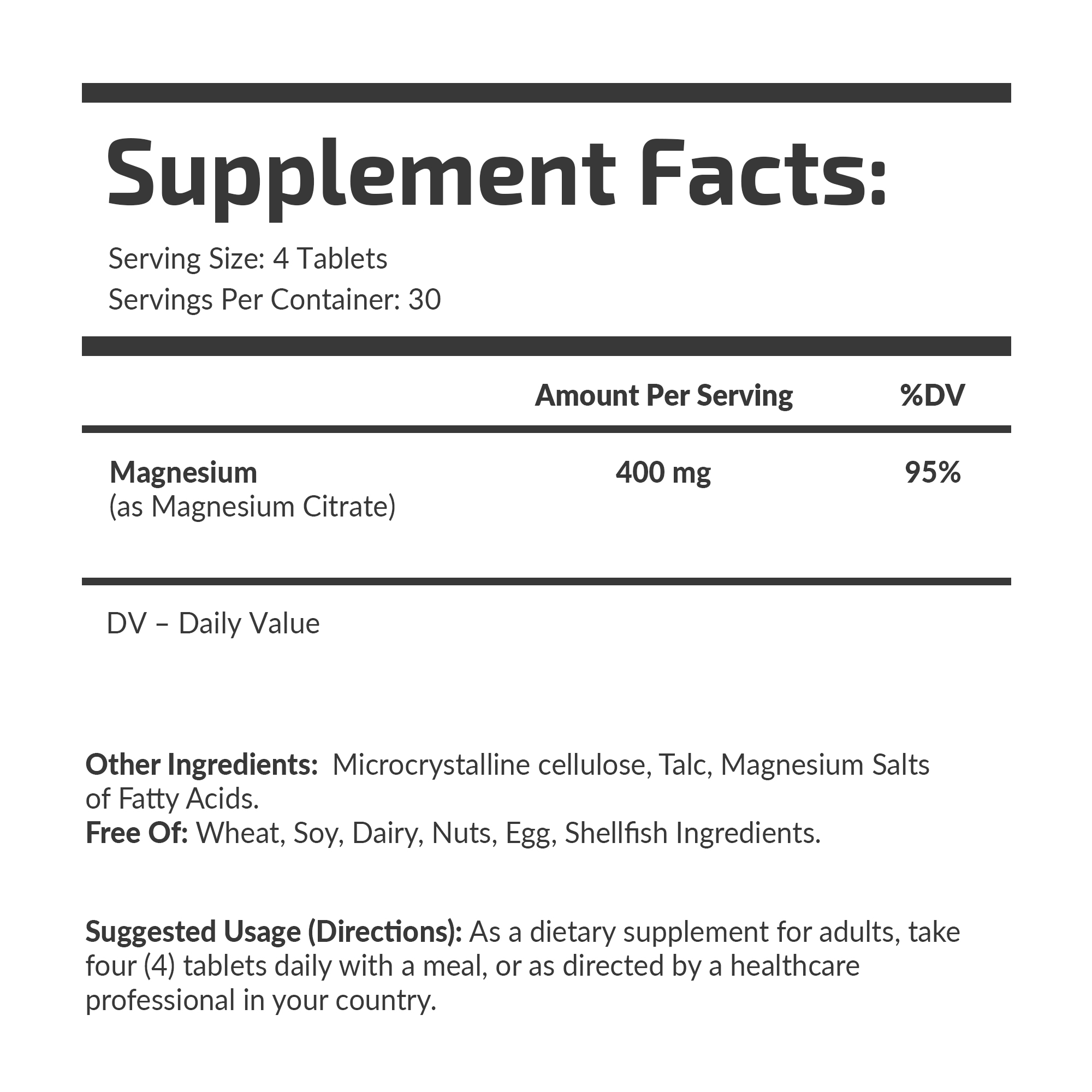 Упаковка Magnesium Citrate 100 mg Fuel Up, бічний ракурс.