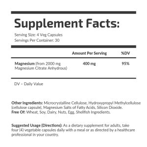 Банка Magnesium Citrate 100 mg Fuel Up, вигляд під кутом.