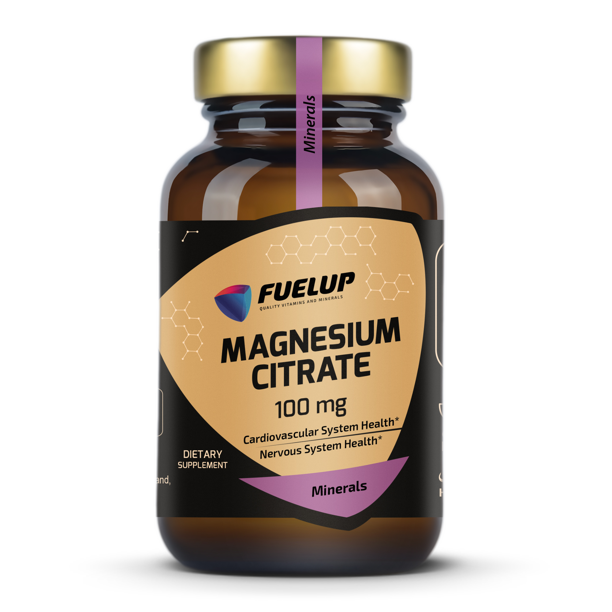 Fuel Up Magnesium Citrate 100 mg 60 капсул, основне фото спереду