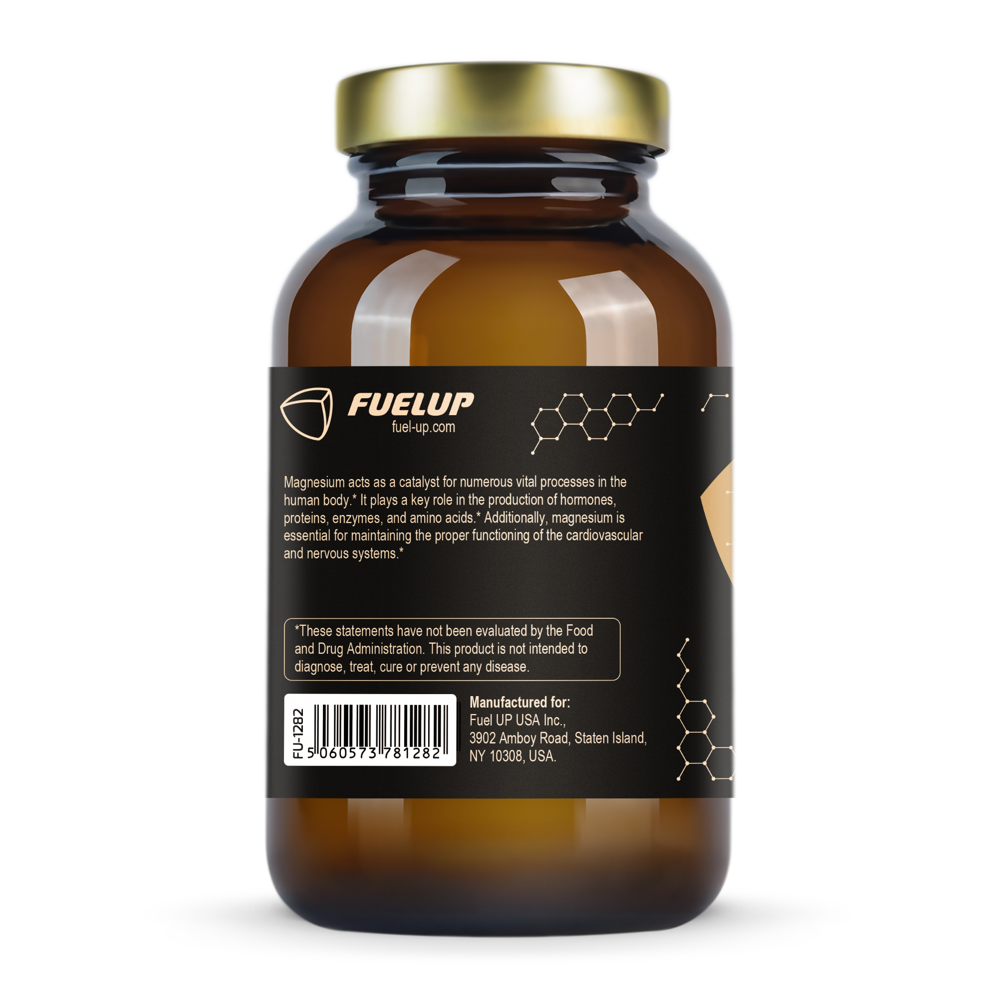 Склад цитрату магнію Fuel Up 200 mg на етикетці 60 tabs