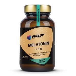 Fuel Up Melatonin 3 mg 180 таблеток, фронтальна сторона банки