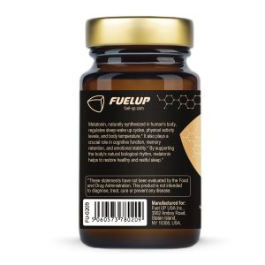 Склад мелатоніну Fuel Up 3 mg 60 tabs на етикетці