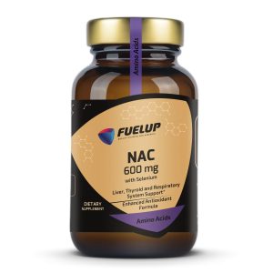 Fuel Up NAC with Selenium 600 mg, фронтальний вид банки