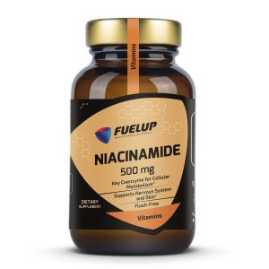Fuel Up Niacinamide 500 mg 60 капсул, вигляд спереду