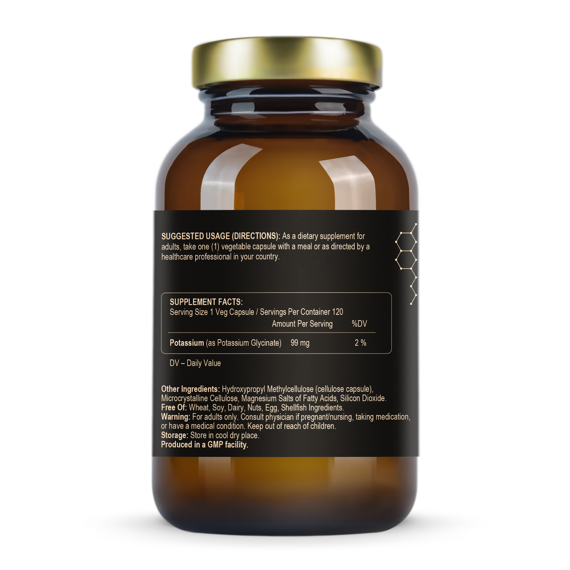 Інструкція із застосування добавки Fuel Up Potassium Glycinate 99 mg