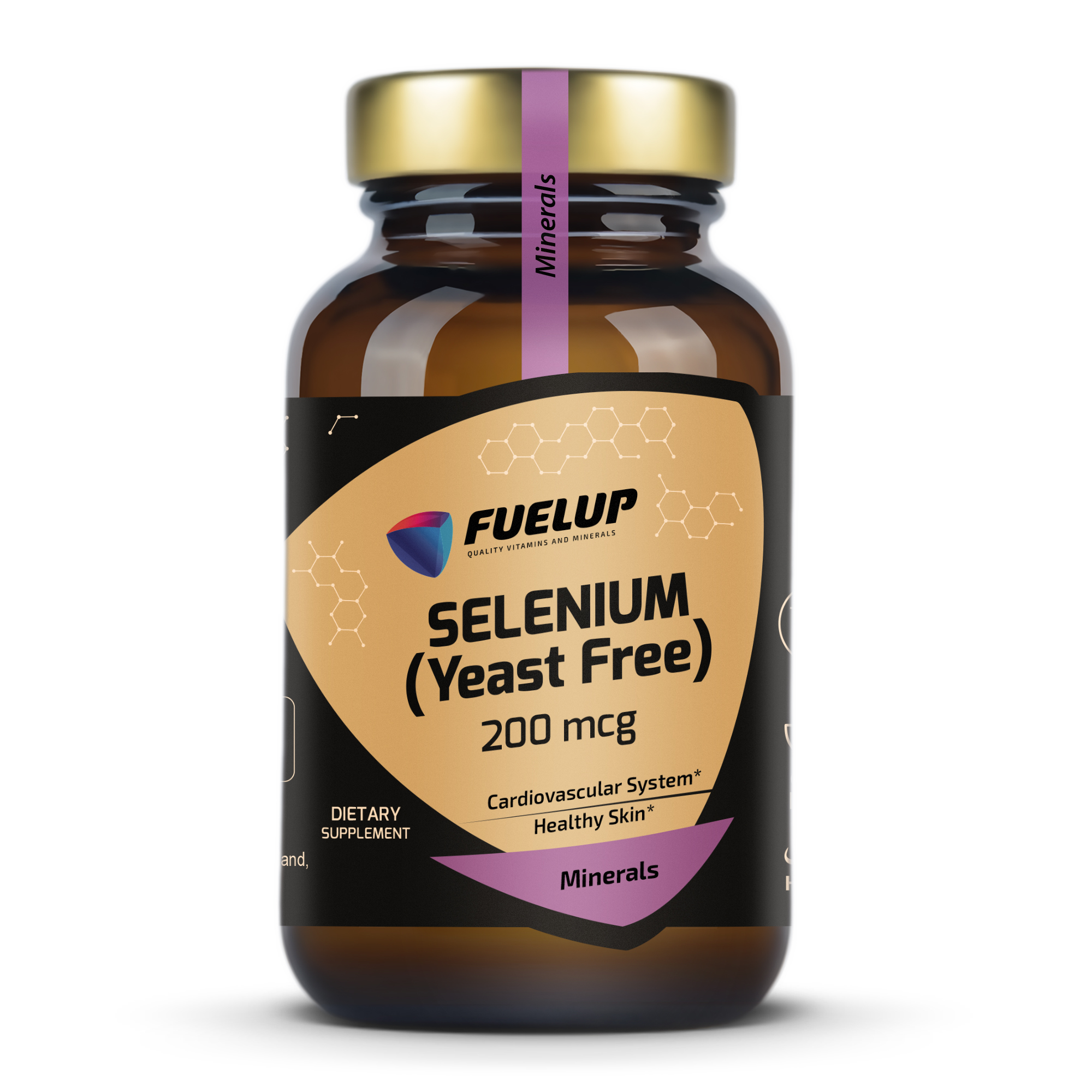 Fuel Up Selenium Yeast Free 200 mcg 250 таблеток, спереду