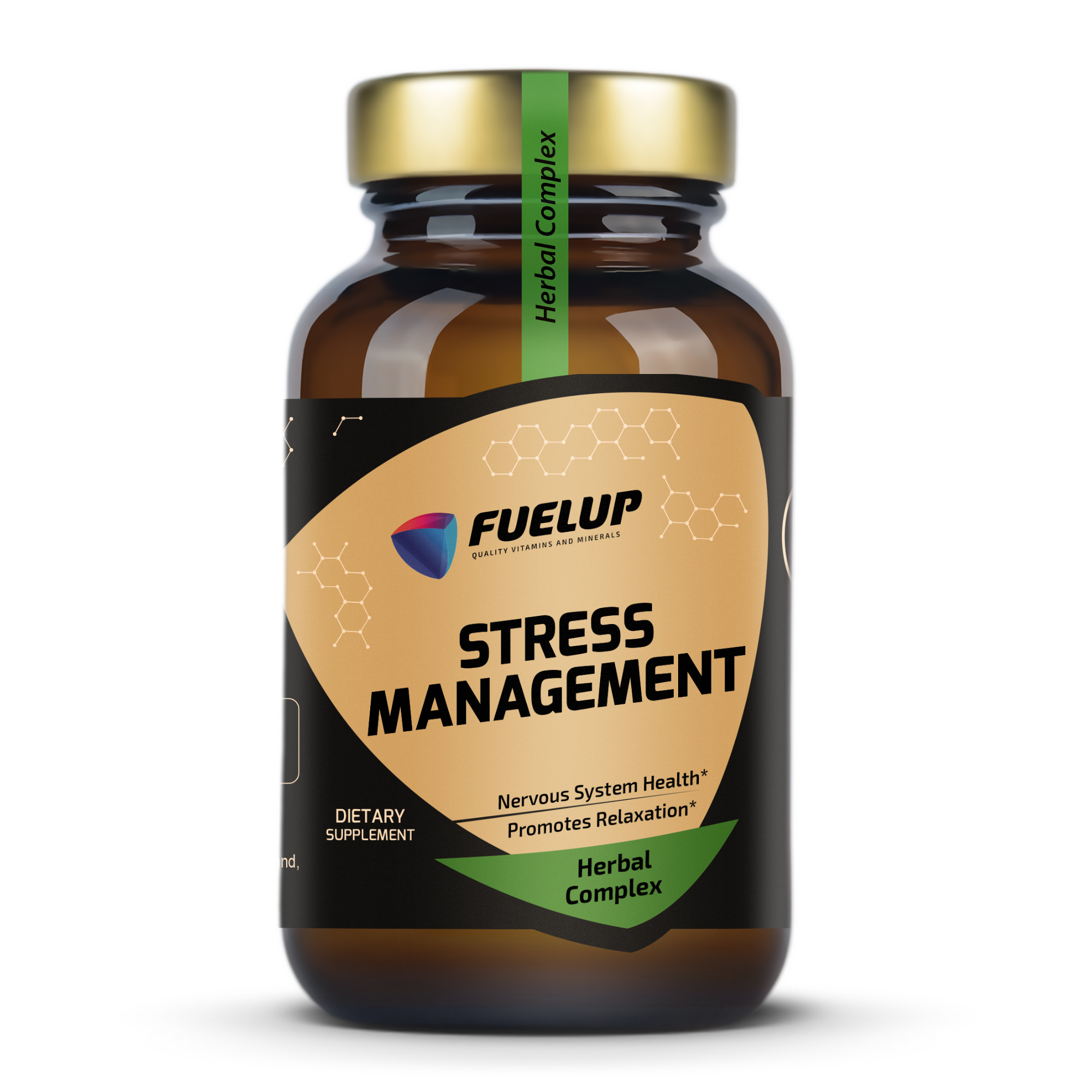 Комплекс Fuel Up Stress Management 60 капсул для зняття стресу, спереду