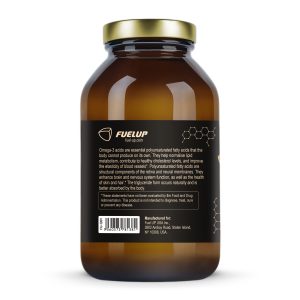 Склад ультра омега-3 Fuel Up 750 на етикетці 180 vegsoftgels