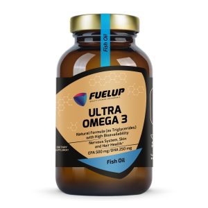 Fuel Up Ultra Omega 750 90 капсул, фронтальний вигляд банки