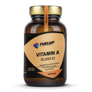 Fuel Up Vitamin A 10000 IU 100 капсул, вигляд банки спереду