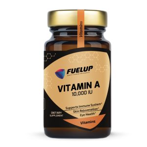 Fuel Up Vitamin A 10000 IU 30 капсул, фронтальна сторона банки