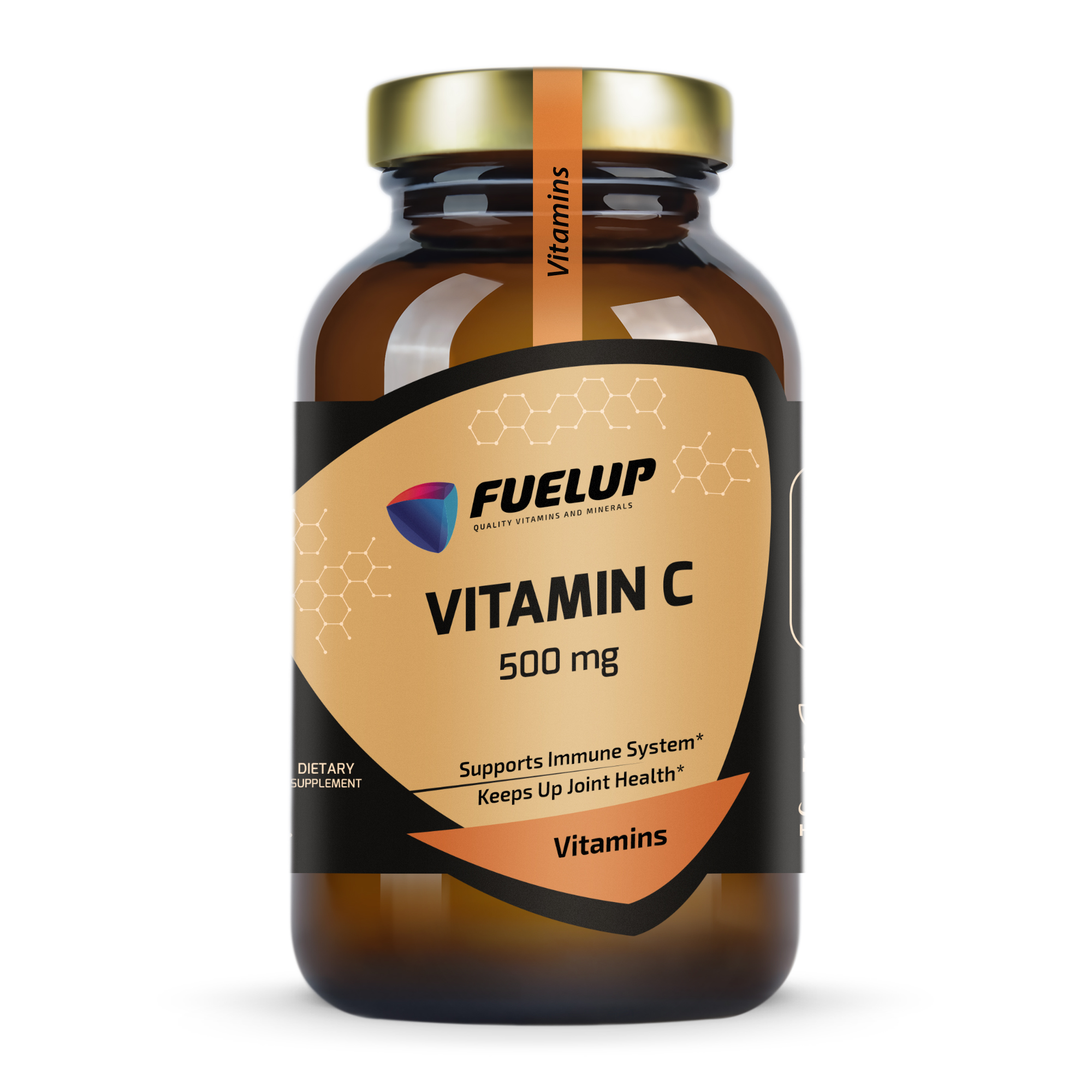 Fuel Up Vitamin C 500 mg 90 капсул вітамін С, вигляд спереду
