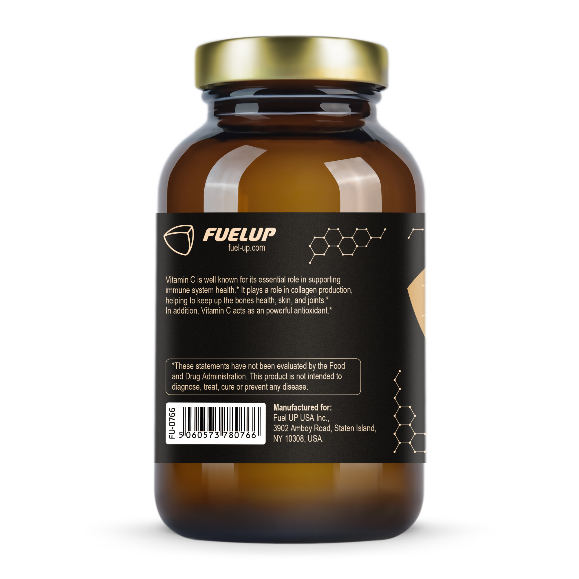 Склад Vitamin C 500 mg Fuel Up на етикетці 90 vegcaps
