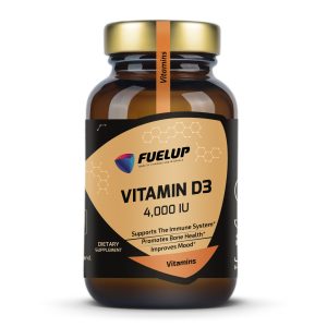 Fuel Up Vitamin D3 4000 IU 240 капсул велика банка, вигляд спереду