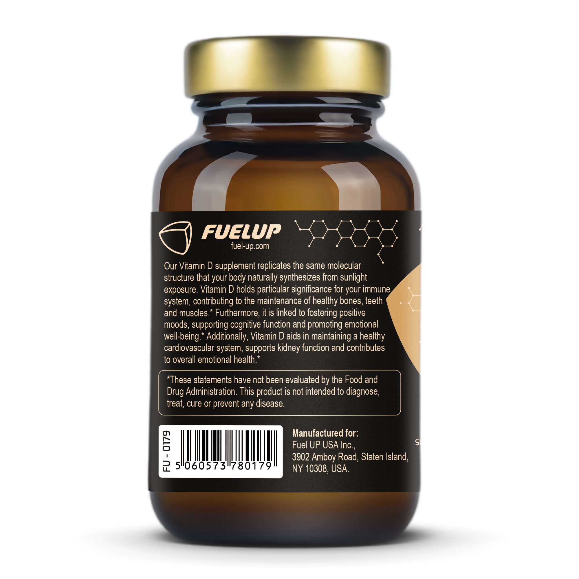 Деталі складу Vitamin D3 4000 IU Fuel Up на упаковці 240 шт