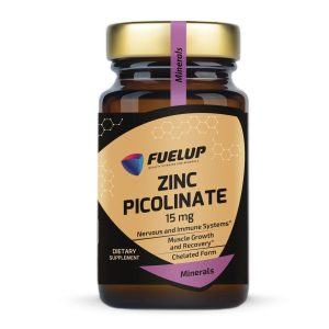 Fuel Up Zinc Picolinate 15 mg 30 капсул, основний вигляд банки