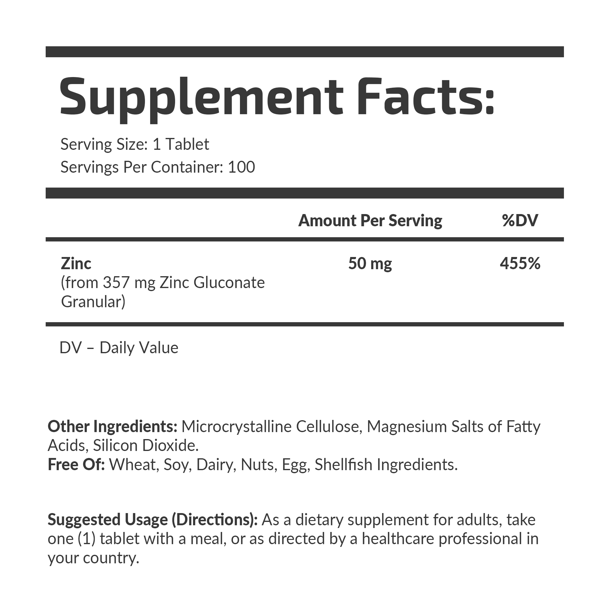 Банка Zinc Gluconate 50 mg Fuel Up 100 шт, вигляд під кутом.
