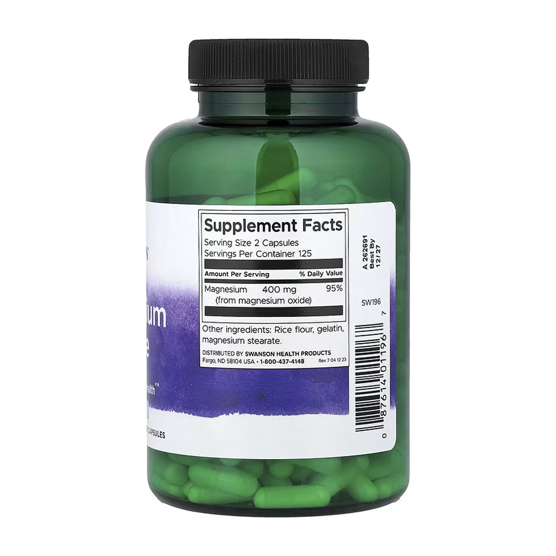 Magnesium Oxide 200 mg - 250 caps фото2