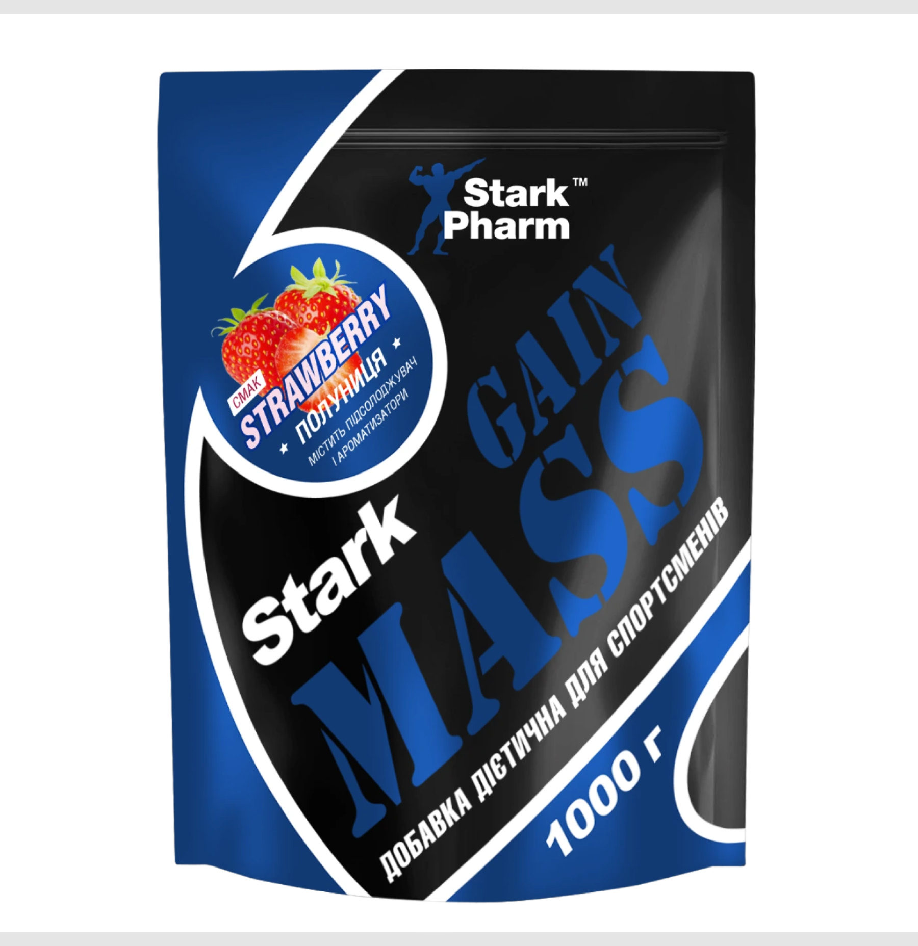 Stark Gain Mass Ostrowia Whey - 1000g Strawberry фото1