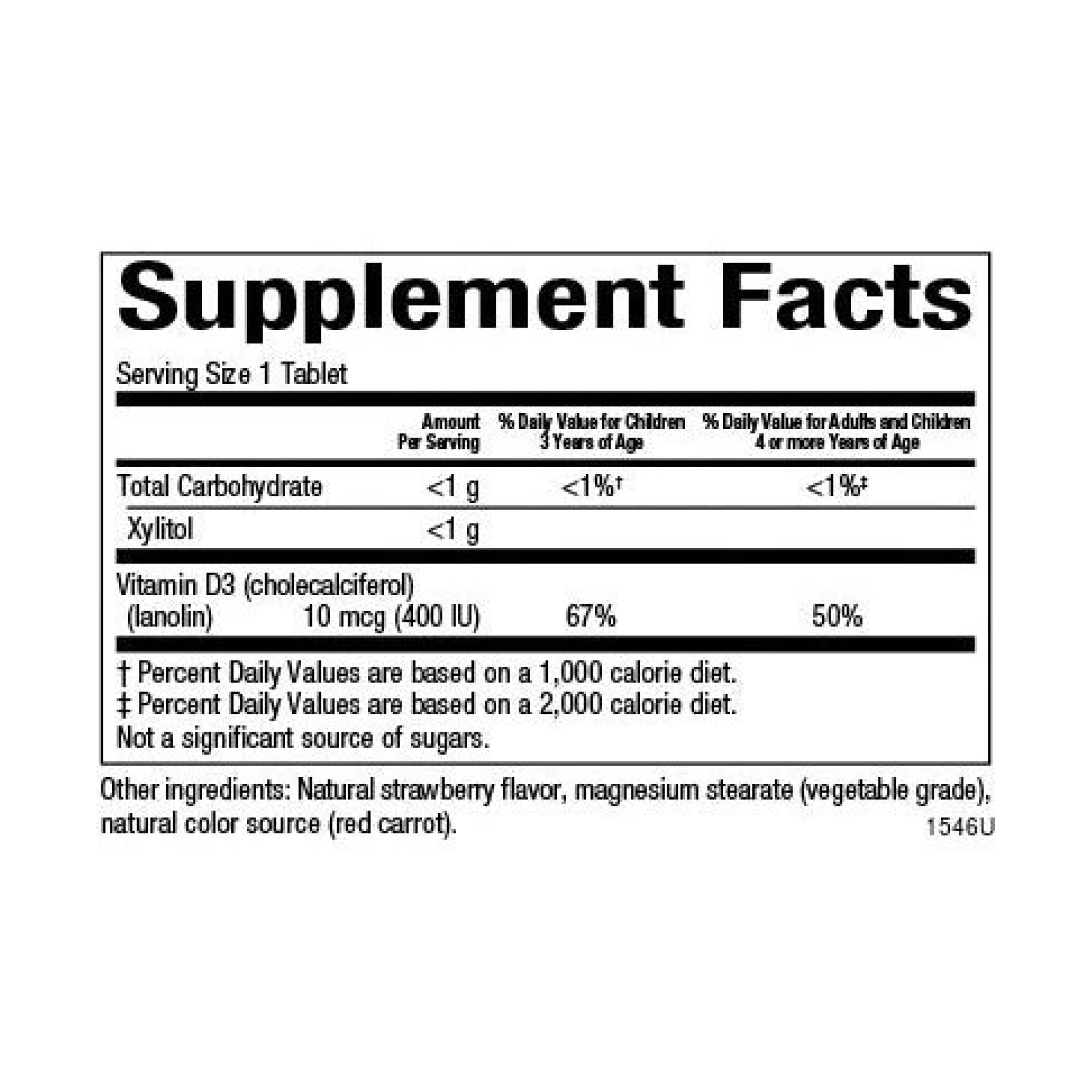 Vitamin D3 10 mcg (400 IU) - 250 tabs Berry Bunch фото2